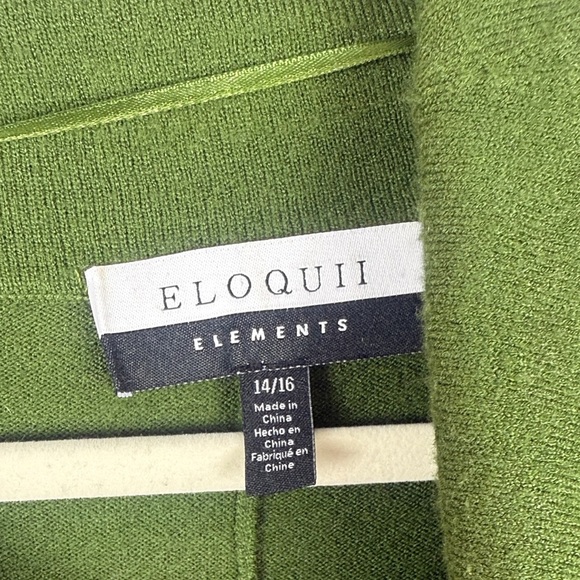 Eloquii Green Elegant Lagenlook Oversized Cowl Neck Sweater Size 14/16 - Picture 3 of 7